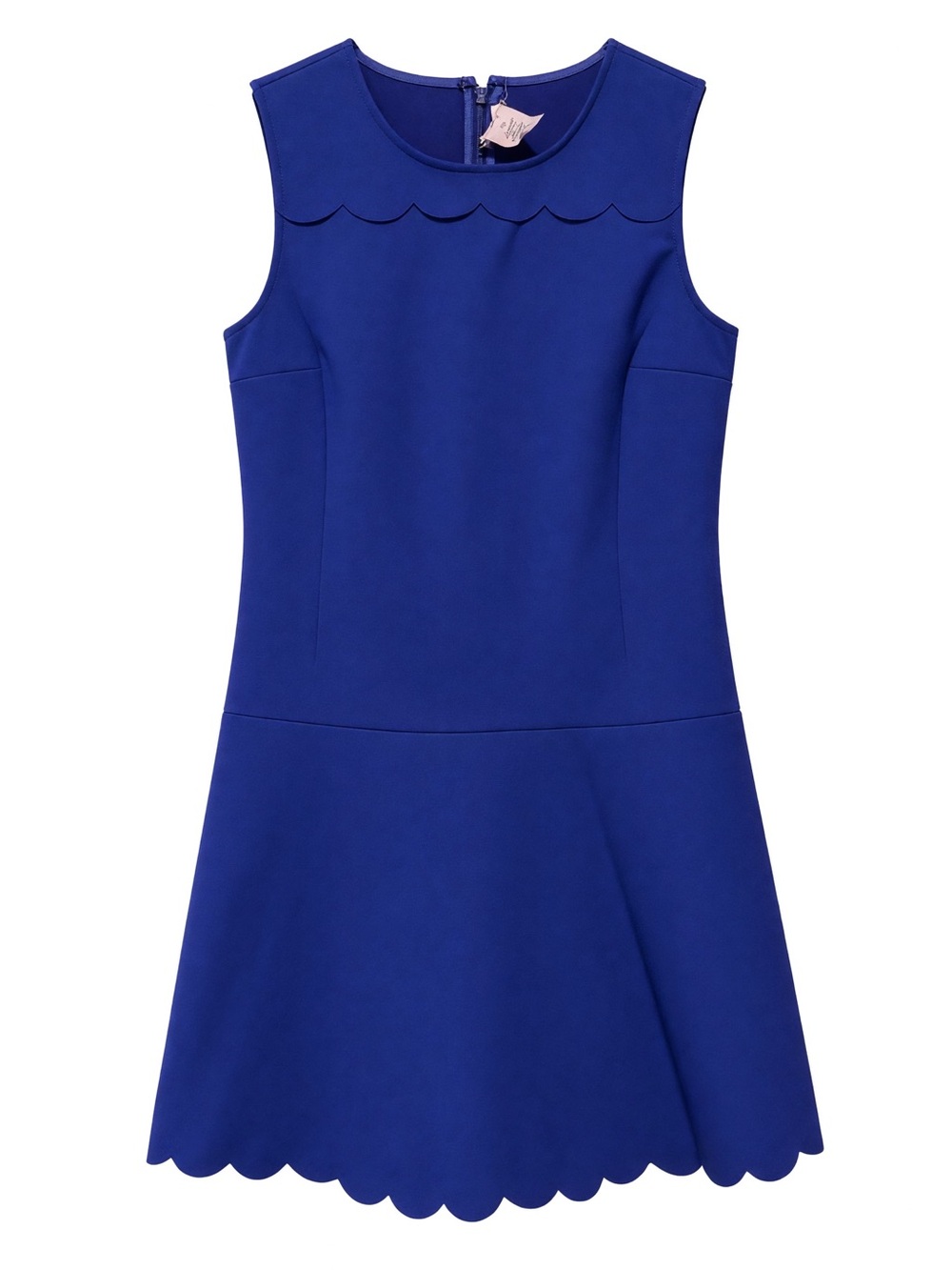 NWOT Crewcuts Royal Blue Scallop-Trim Sleeveless Dress | Girls 12